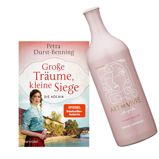 Geschenkset mit Buch Große Träume und kleine Siege - die Köchin und dem Wein Art de Vivre.