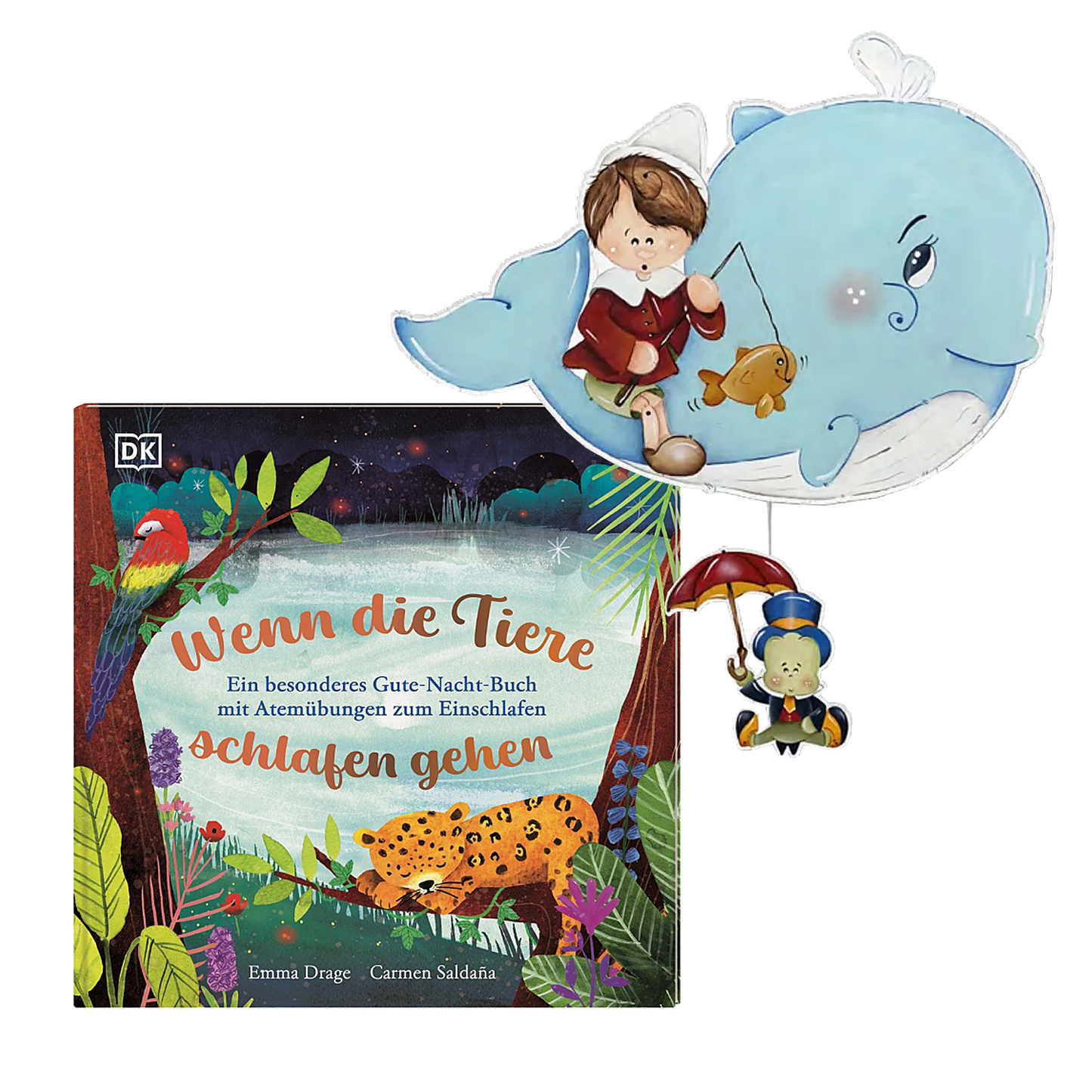 Geschenkset mit dem Buch Wenn die Tiere schlafen gehen und einem Kinder Traumfänger.