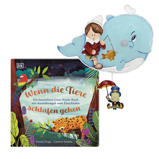 Geschenkset mit dem Buch Wenn die Tiere schlafen gehen und einem Kinder Traumfänger.