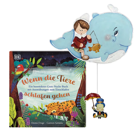 Geschenkset mit dem Buch Wenn die Tiere schlafen gehen und einem Kinder Traumfänger.