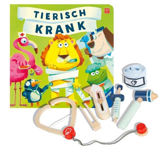 Geschenkset mit Buch Tierisch krank und small foot.