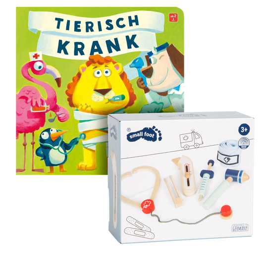 Geschenkset mit Buch Tierisch krank und small foot.