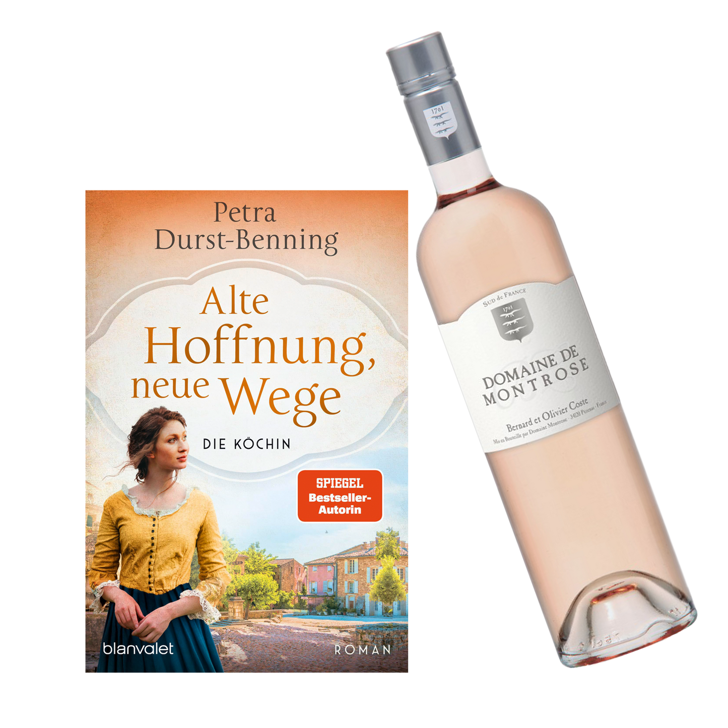 Geschenkset mit dem Buch alte Hoffnung, neue Wege und dem Wein Domaine de Montrose