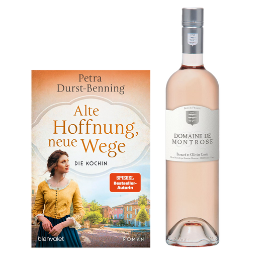 Geschenkset mit dem Buch alte Hoffnung, neue Wege und dem Wein Domaine de Montrose