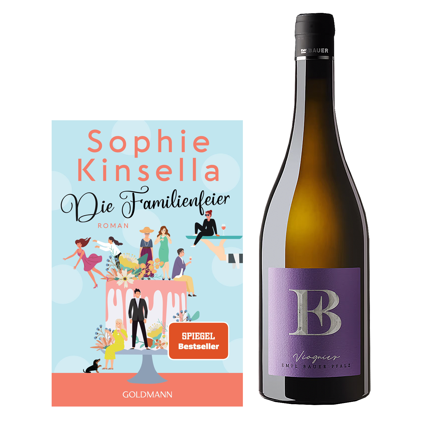 Sophie Kinsella Die Familienfeier mit Wein Viognier Nussdorfer