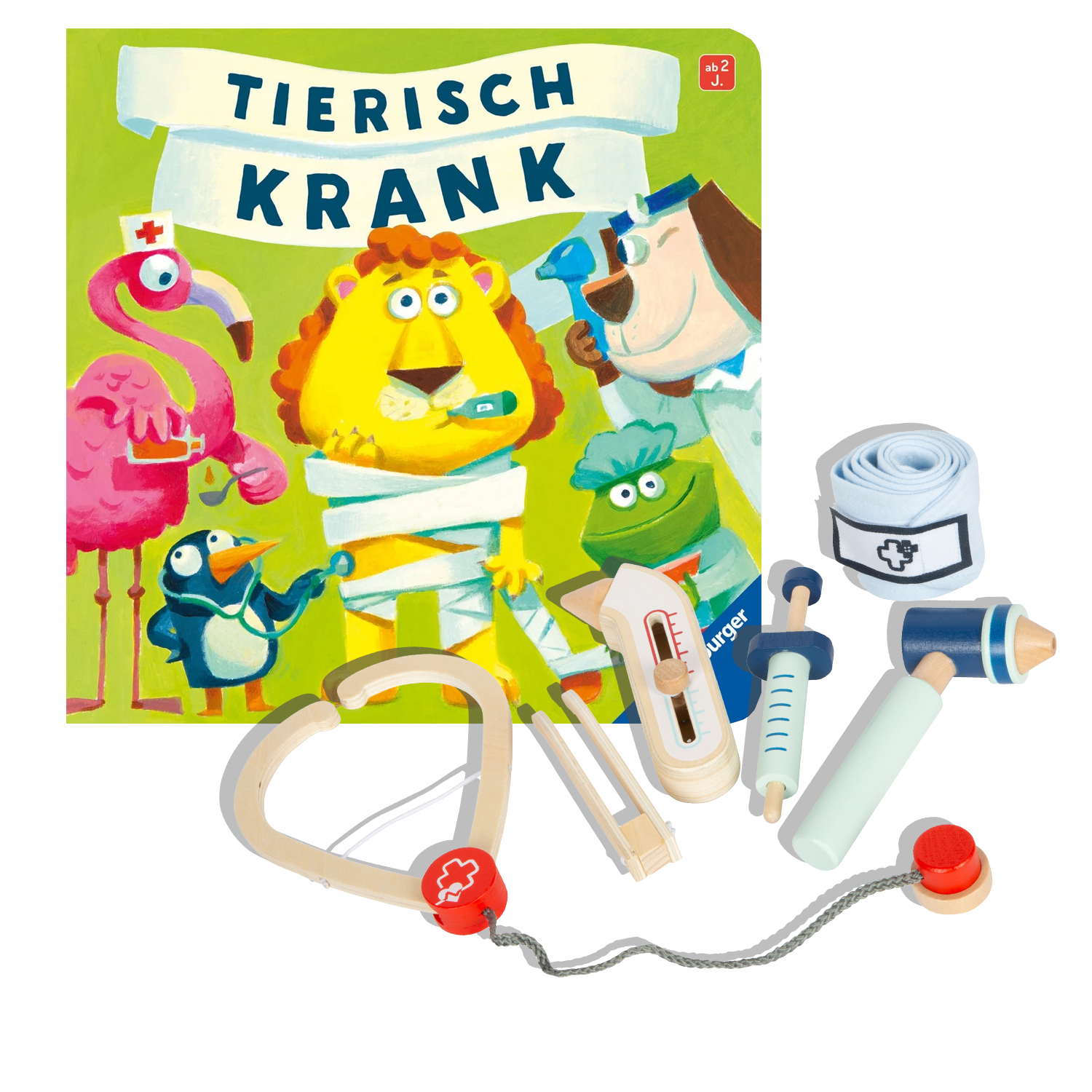 Geschenkset mit Buch Tierisch krank und small foot.