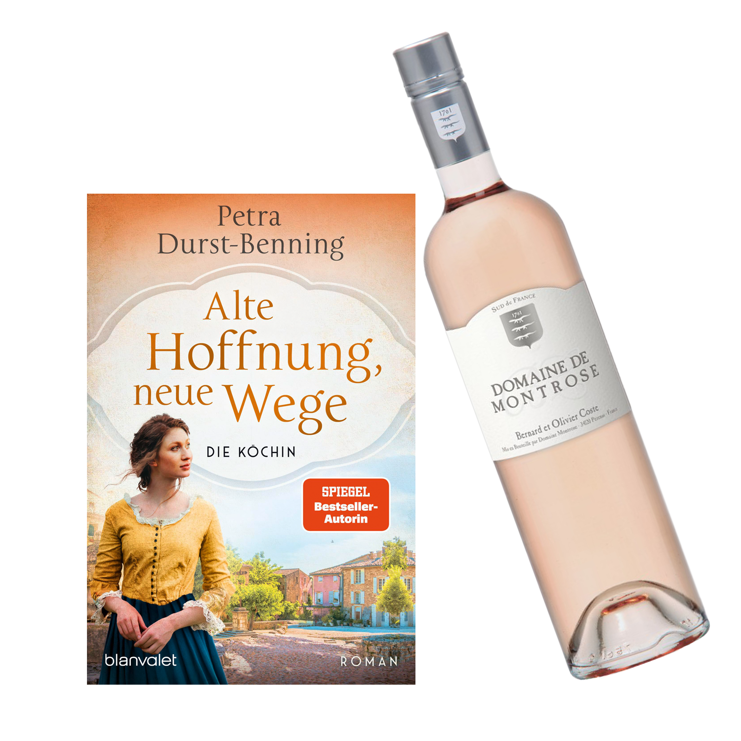 Geschenkset mit dem Buch alte Hoffnung, neue Wege und dem Wein Domaine de Montrose